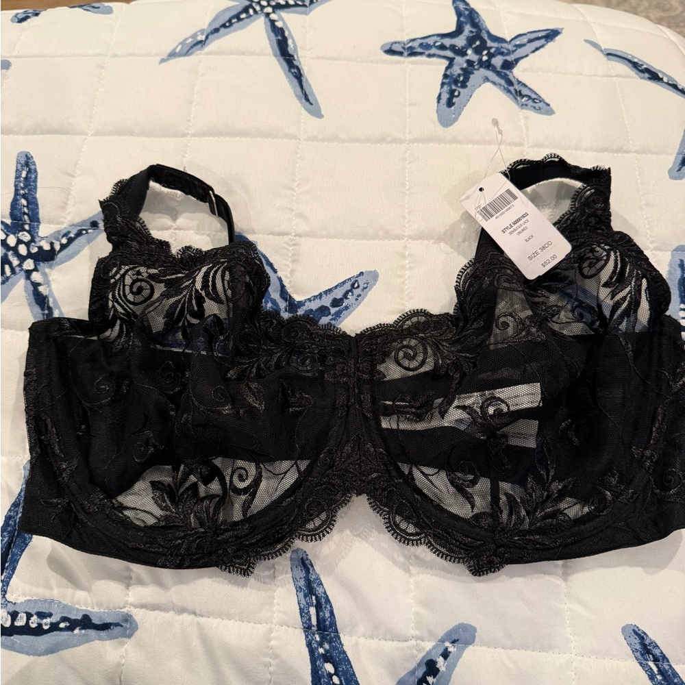 Soma Black Sheer Lace Bra